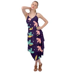 Colorful Floral Layered Bottom Dress by hanggaravicky2