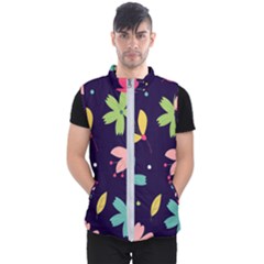 Colorful Floral Men s Puffer Vest