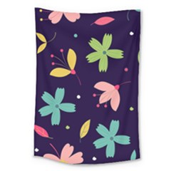 Colorful Floral Large Tapestry