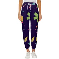 Colorful Floral Cropped Drawstring Pants