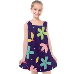 Colorful Floral Kids  Cross Back Dress by hanggaravicky2