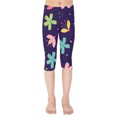 Colorful Floral Kids  Capri Leggings  by hanggaravicky2