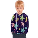 Colorful Floral Kids  Overhead Hoodie View1