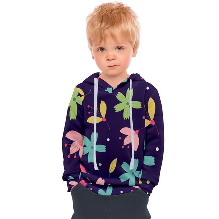 Colorful Floral Kids  Overhead Hoodie