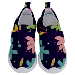 Colorful Floral Kids  Velcro No Lace Shoes