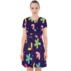 Colorful Floral Adorable In Chiffon Dress