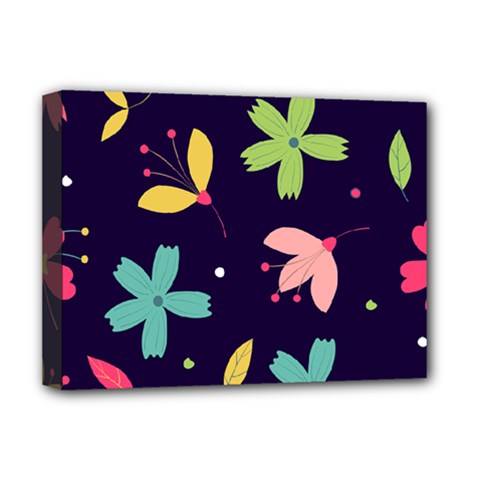 Colorful Floral Deluxe Canvas 16  X 12  (stretched) 