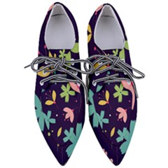 Colorful Floral Pointed Oxford Shoes by hanggaravicky2