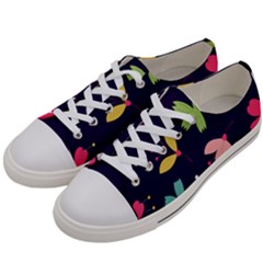 Colorful Floral Women s Low Top Canvas Sneakers