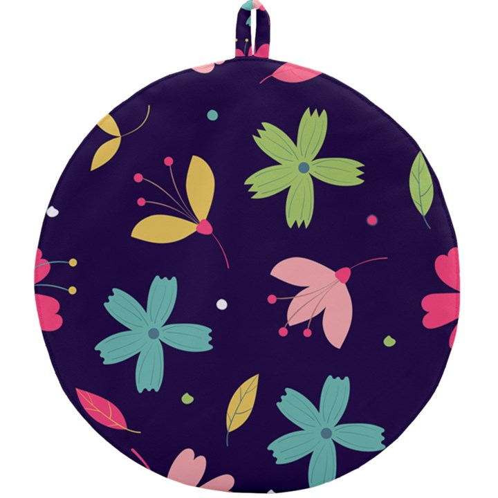 Colorful Floral Round Trivet