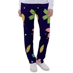 Colorful Floral Women s Casual Pants