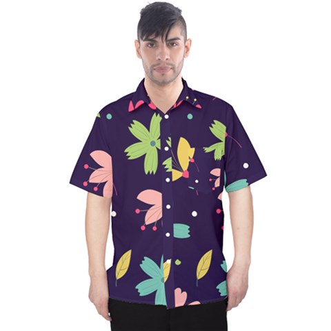 Colorful Floral Men s Hawaii Shirt by hanggaravicky2