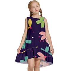 Colorful Floral Kids  Frill Swing Dress