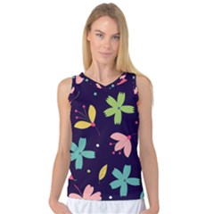 Colorful Floral Women s Basketball Tank Top by hanggaravicky2