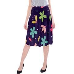 Colorful Floral Midi Beach Skirt