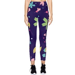 Colorful Floral Pocket Leggings 