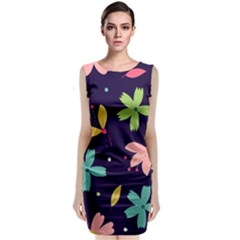 Colorful Floral Classic Sleeveless Midi Dress by hanggaravicky2