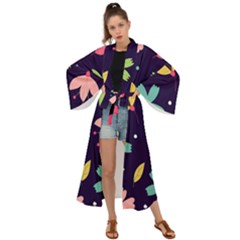 Colorful Floral Maxi Kimono by hanggaravicky2