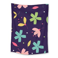 Colorful Floral Medium Tapestry