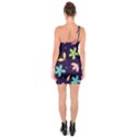 Colorful Floral One Soulder Bodycon Dress View2