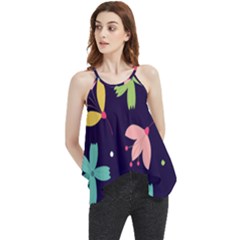 Colorful Floral Flowy Camisole Tank Top by hanggaravicky2