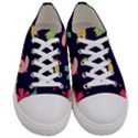 Colorful Floral Men s Low Top Canvas Sneakers View1