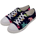 Colorful Floral Men s Low Top Canvas Sneakers View2