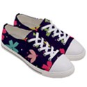 Colorful Floral Men s Low Top Canvas Sneakers View3