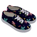 Colorful Floral Kids  Classic Low Top Sneakers View3