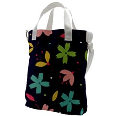 Colorful Floral Canvas Messenger Bag by hanggaravicky2