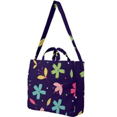 Colorful Floral Square Shoulder Tote Bag by hanggaravicky2