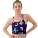 Colorful Floral Mini Tank Bikini Top View1