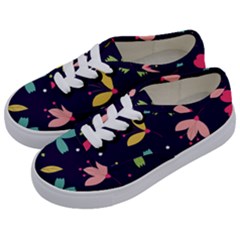 Colorful Floral Kids  Classic Low Top Sneakers by hanggaravicky2