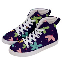 Colorful Floral Women s Hi-top Skate Sneakers by hanggaravicky2