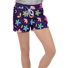 Colorful Floral Velour Lounge Shorts by hanggaravicky2