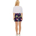 Colorful Floral Mini Front Wrap Skirt View4