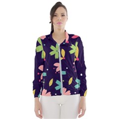 Colorful Floral Women s Windbreaker