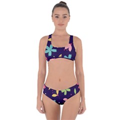 Colorful Floral Criss Cross Bikini Set by hanggaravicky2