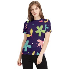 Colorful Floral Women s Short Sleeve Rash Guard by hanggaravicky2