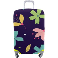 Colorful Floral Luggage Cover (large) by hanggaravicky2