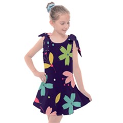 Colorful Floral Kids  Tie Up Tunic Dress by hanggaravicky2