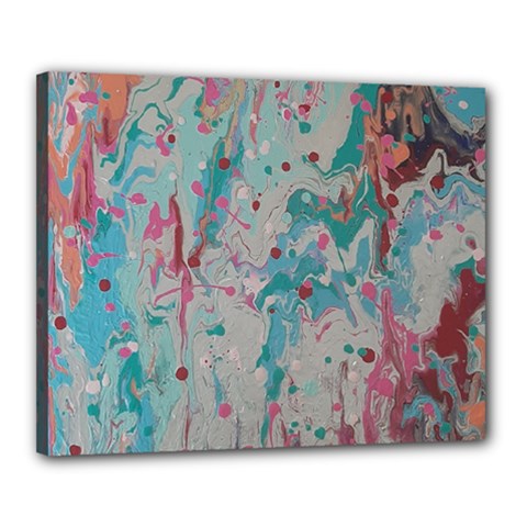 Splash Splosh  Canvas 20  X 16  (stretched) by Hayleyboop