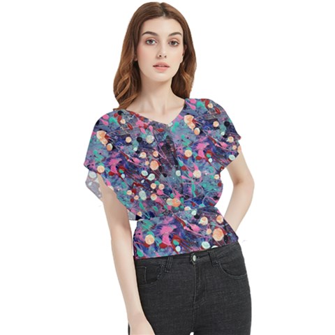 Splodge Butterfly Chiffon Blouse by Hayleyboop