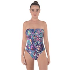 Splodge Tie Back One Piece Swimsuit by Hayleyboop