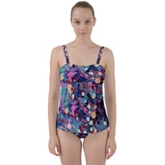 Splodge Twist Front Tankini Set by Hayleyboop