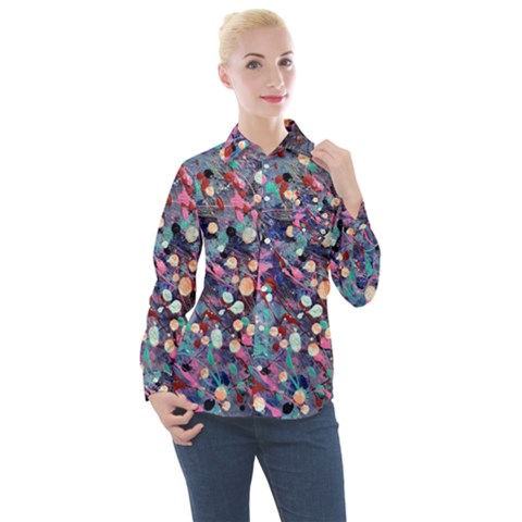 Splodge Women s Long Sleeve Pocket Shirt by Hayleyboop