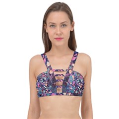 Splodge Cage Up Bikini Top by Hayleyboop