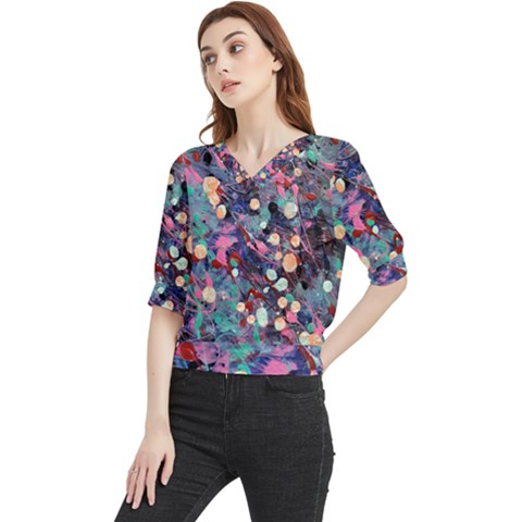 Splodge Quarter Sleeve Blouse by Hayleyboop