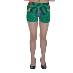 Palmtrees At Sunset  Skinny Shorts by Hayleyboop