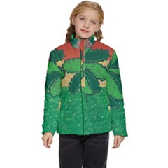 Palmtrees At Sunset  Kids  Puffer Bubble Jacket Coat